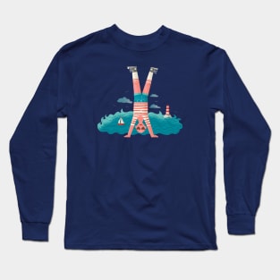 Handstand Sea Long Sleeve T-Shirt